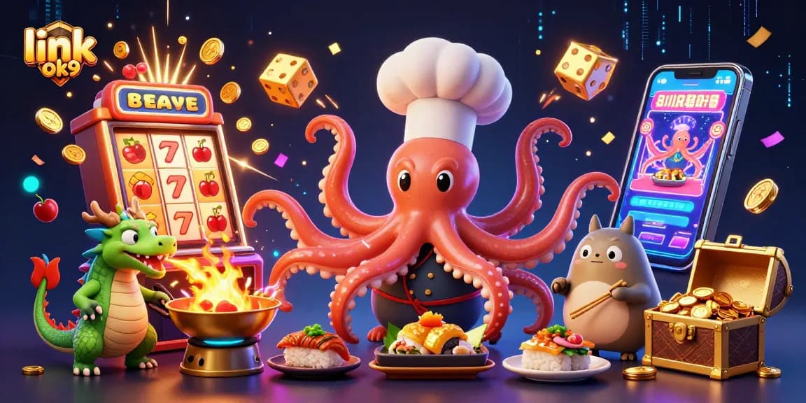 Experience the excitement of link ok9 with vibrant casino elements and colorful characters in action.