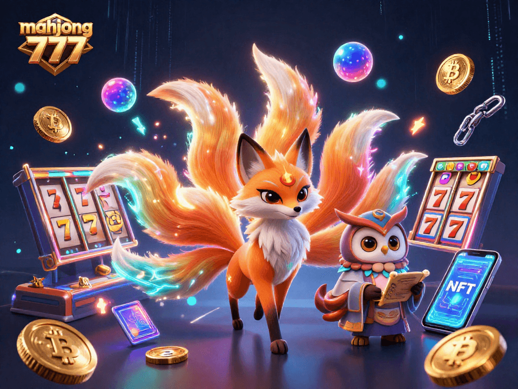 Spin jackpots and earn wins with Mahjong 777, featuring stunning 3D characters and vibrant casino elements.