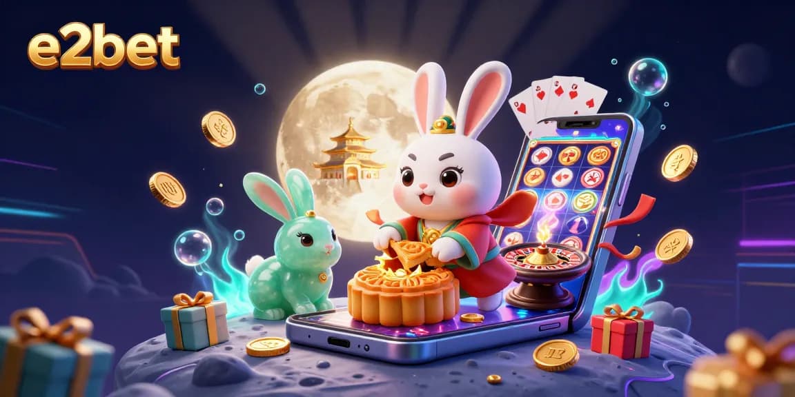 Experience thrilling gaming with e2bet as a moon rabbit unveils hidden treasures from mooncakes.