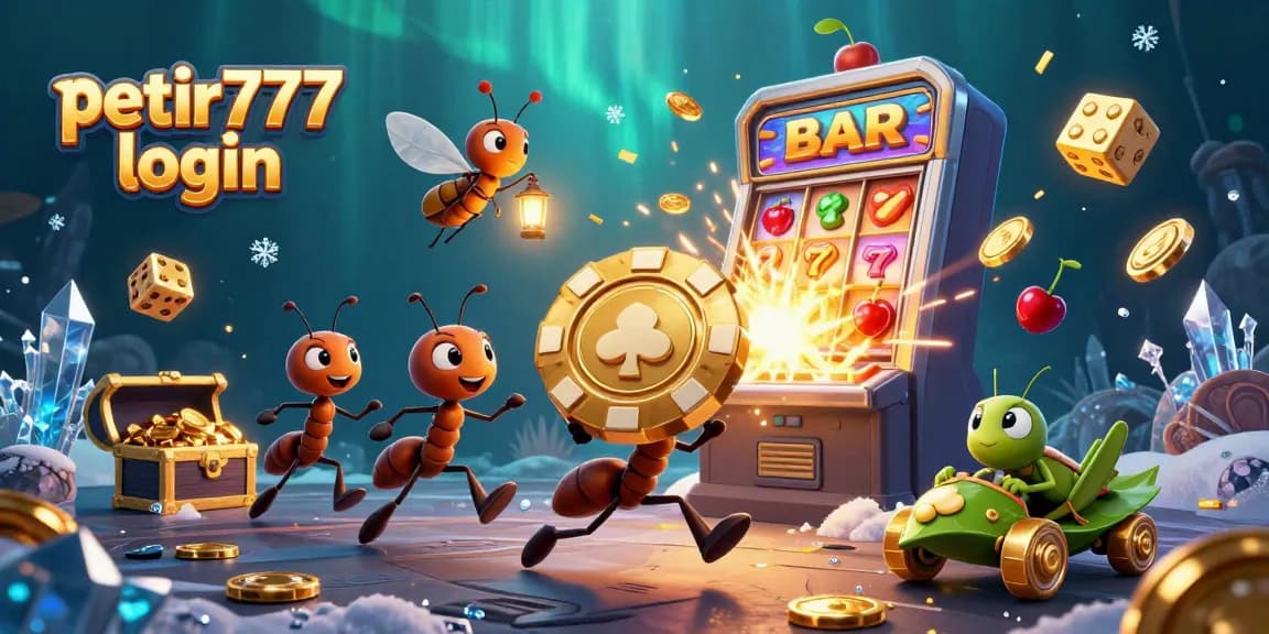 Engage in exciting gameplay with petir777 login, as cartoon ants pull off a heist alongside casino themes.