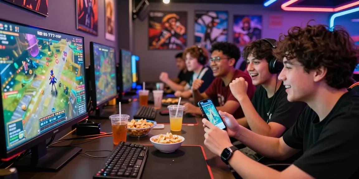 Exciting RS-777-VIP game night with friends immersed in gameplay and cheering.