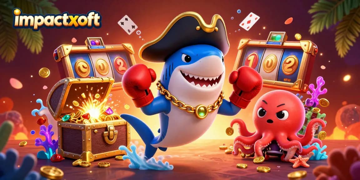 Experience winning at impactxoft with lively casino characters celebrating jackpots and treasures.