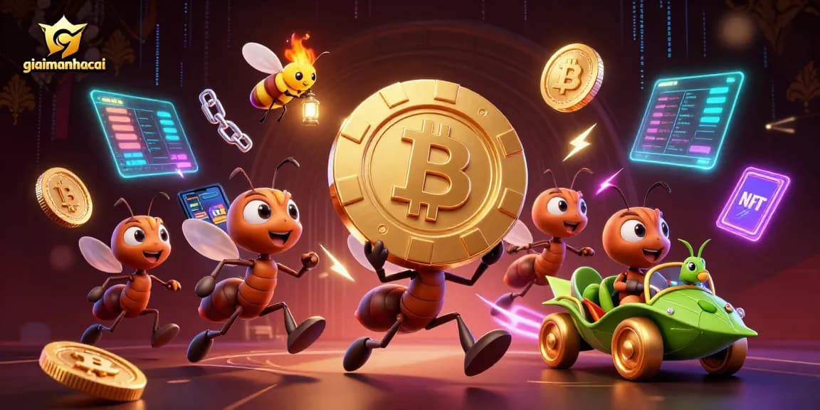 Engage in the thrilling world of giaimanhacai as ants execute a heist for a giant poker chip.