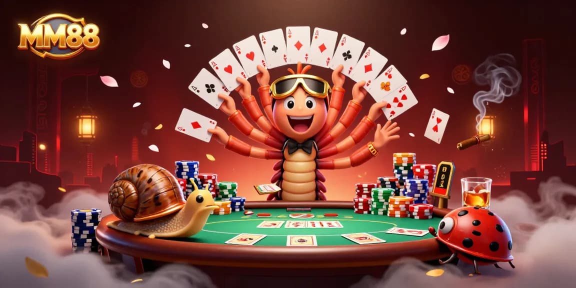 Engage in thrilling MM88 online casino action with vibrant characters and dynamic gameplay elements.