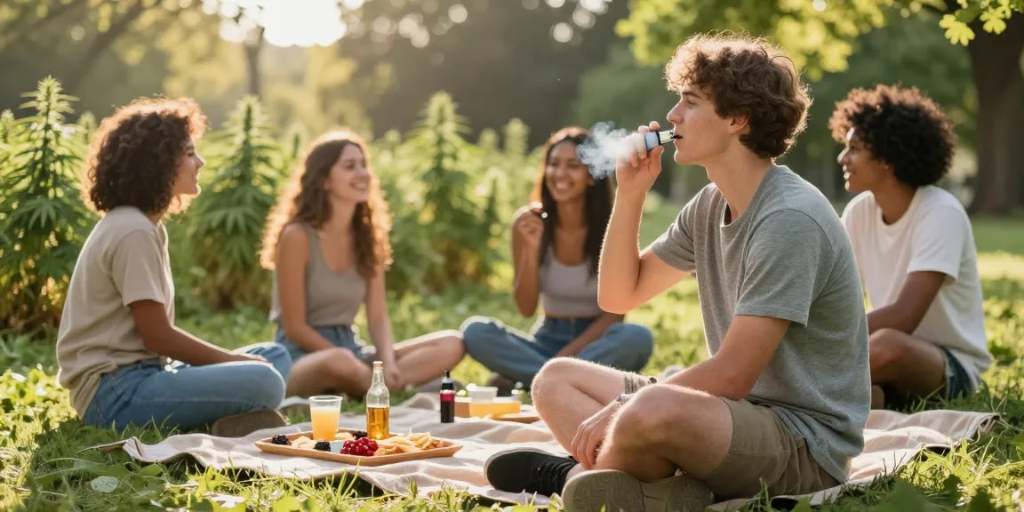 The legal age to vape in Cyprus ensures safe enjoyment of high-quality CBD products in a natural outdoor setting.