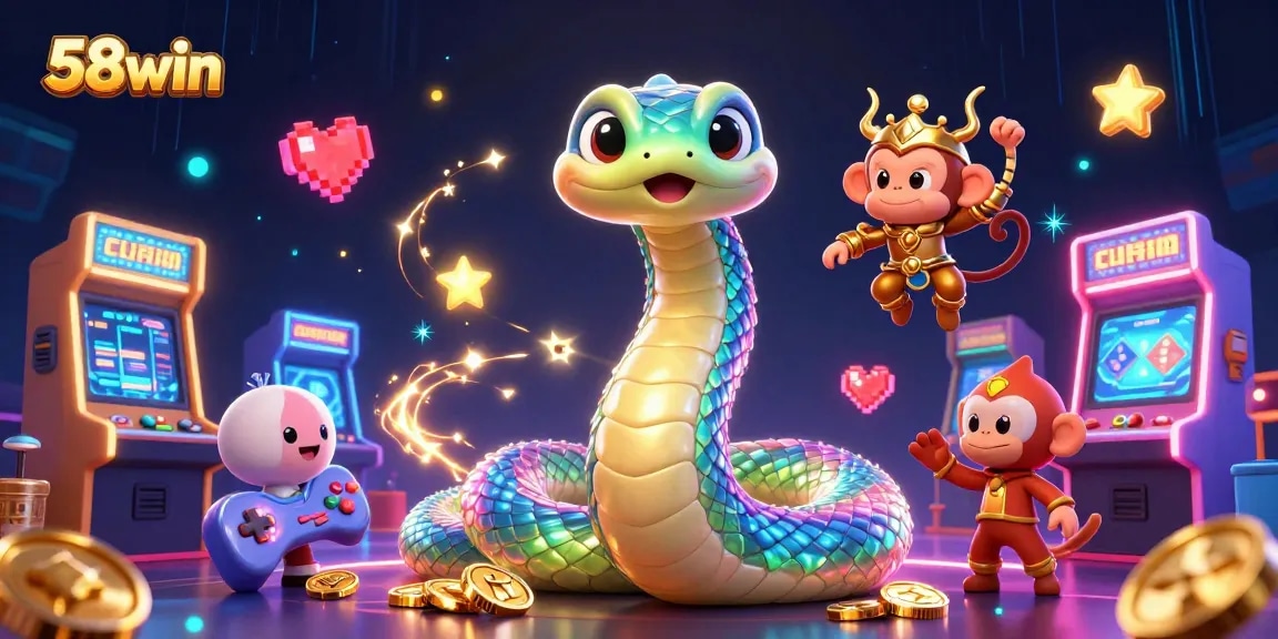 Experience vibrant gaming at 58win with this dynamic scene of action-packed casino elements.