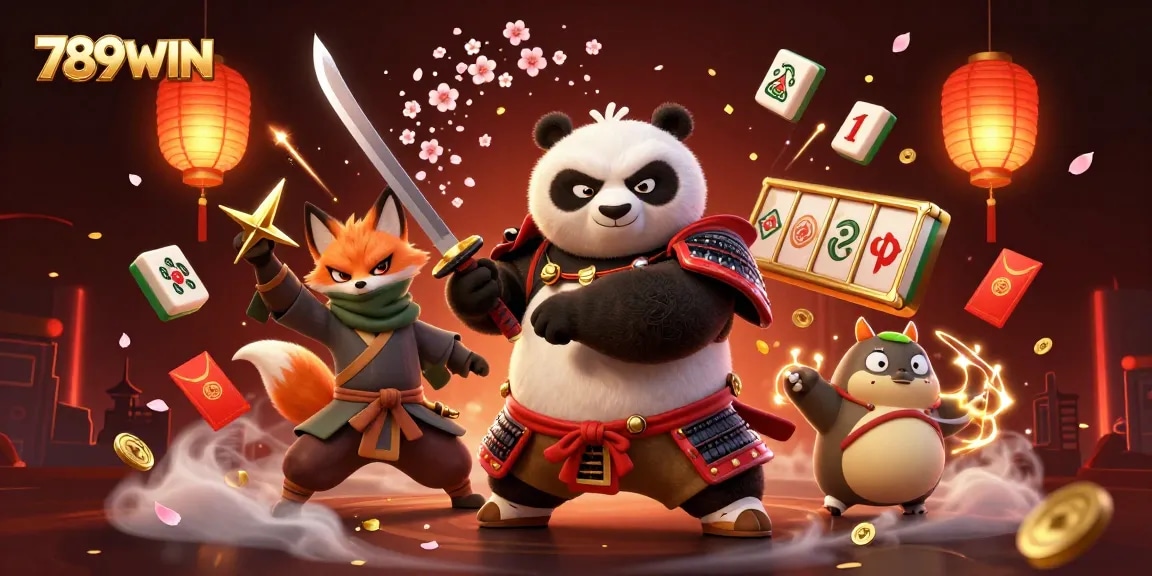 Engage with 789WIN's rich casino experience featuring samurai panda and enchanting game elements.