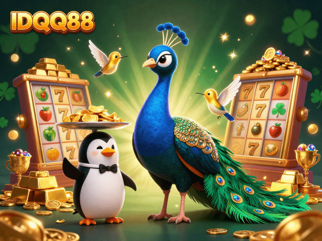 Experience thrilling wins with IDQQ88's vibrant slot game scene featuring rich visuals and dynamic action.