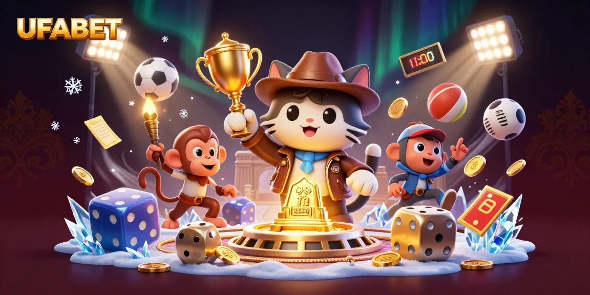 UFABET players experiencing thrilling spins and dynamic betting moments in a vibrant casino scene.