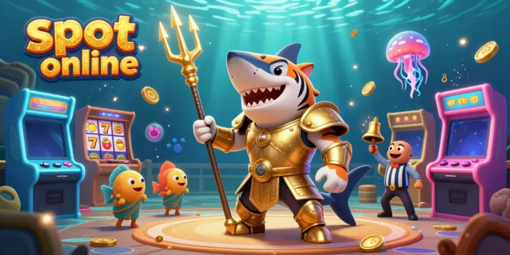 Experience thrilling action with slot online in this vibrant 3D underwater gaming scene.