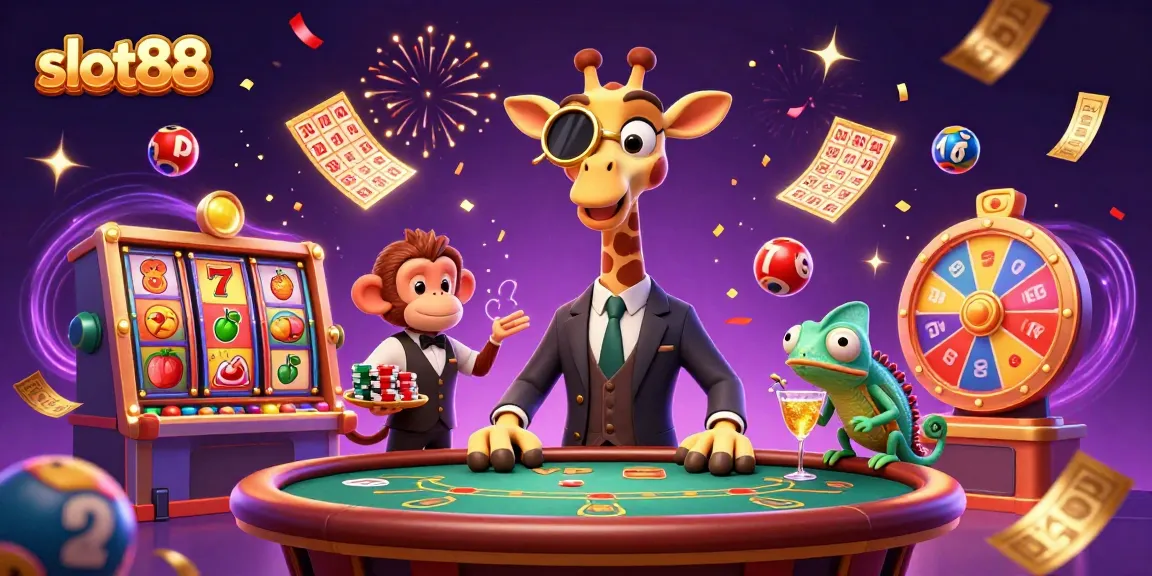 Slot88 membawa Anda ke dunia slot dengan kemewahan gambar dan karakter menawan dalam ilustrasi 3D yang dinamis.