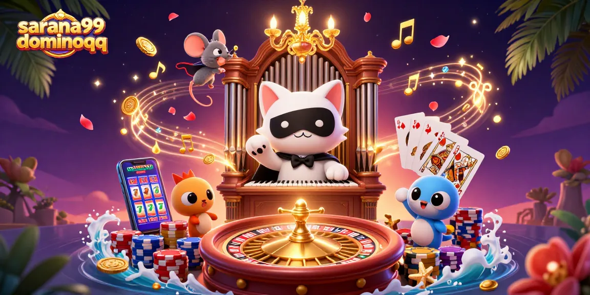 Experience the excitement of sarana99 dominoqq with engaging gameplay and vibrant casino illustrations.
