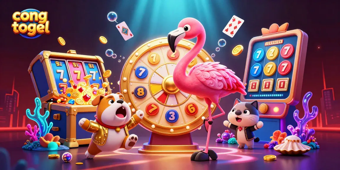 Engage with cong togel's thrilling slot experience featuring exuberant cartoon characters and lively animations.