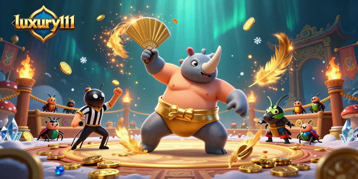 Unleash the excitement with luxury111 game elements featuring dynamic 3D beetle characters and thrilling casino visuals.