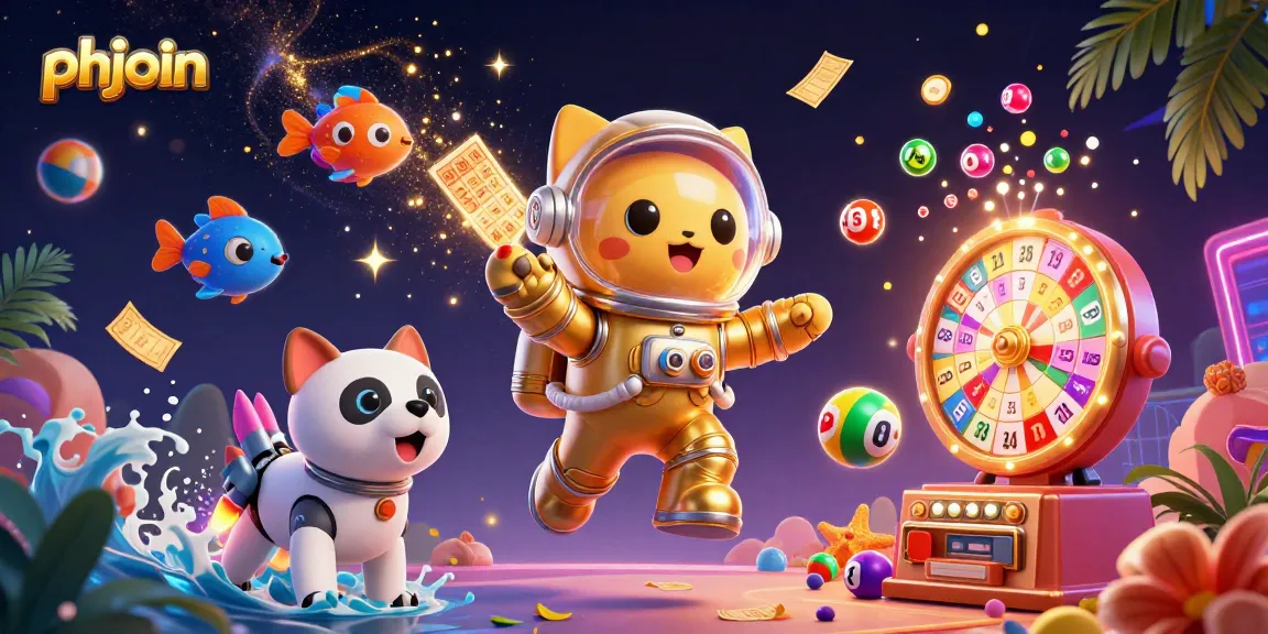 Join the excitement at phjoin with captivating lottery elements and a dynamic space scene.