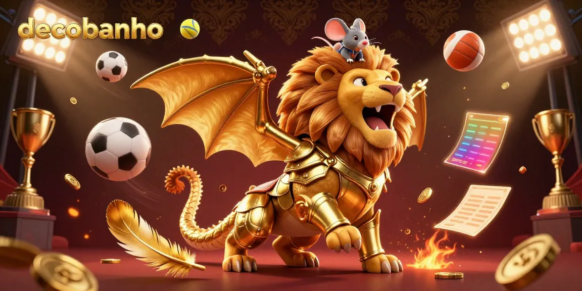 Engage in thrilling gaming experiences with decobanho featuring a chimera creature and dynamic sports elements.