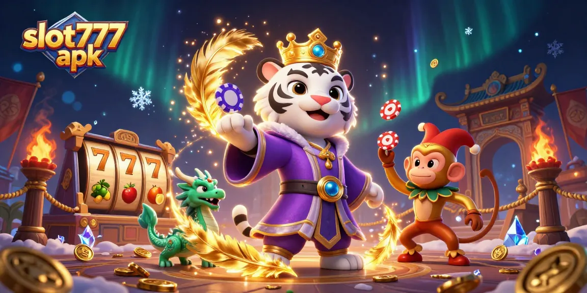 Spin the reels for a chance to win with slot777 apk in this vibrant casino scene.