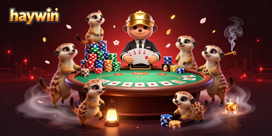 Experience thrilling gameplay at HAYWIN casino with meerkats managing the action.