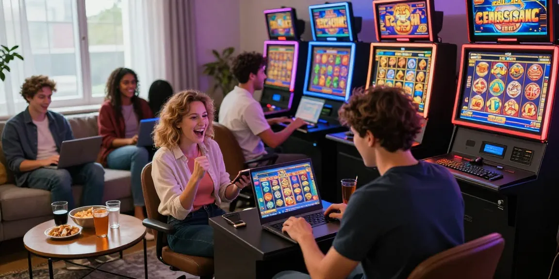 Pengguna bermain slot online dengan antusias di rumah, menikmati pengalaman bermain yang menyenangkan dan interaktif.