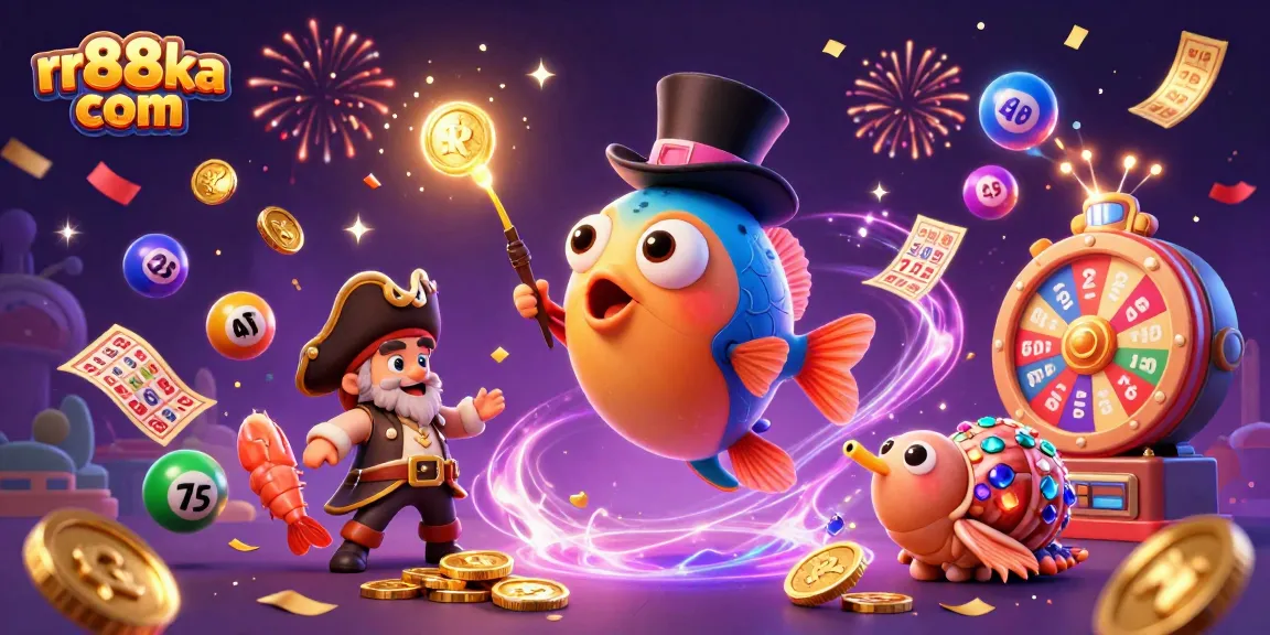 Experience thrilling jackpots at rr88ka com with vivid underwater characters and vibrant lottery elements.