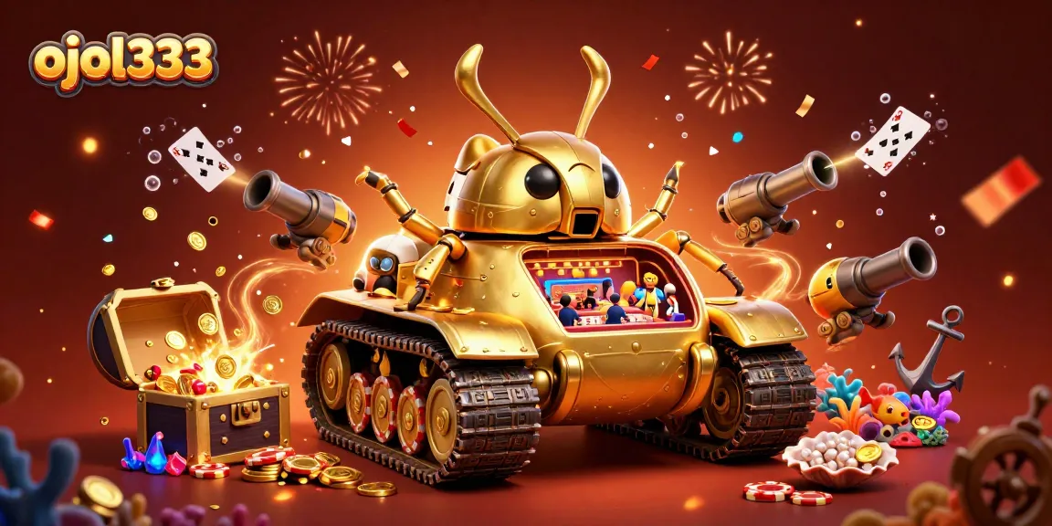 Experience winning excitement with ojol333's vibrant casino-themed 3D illustration.