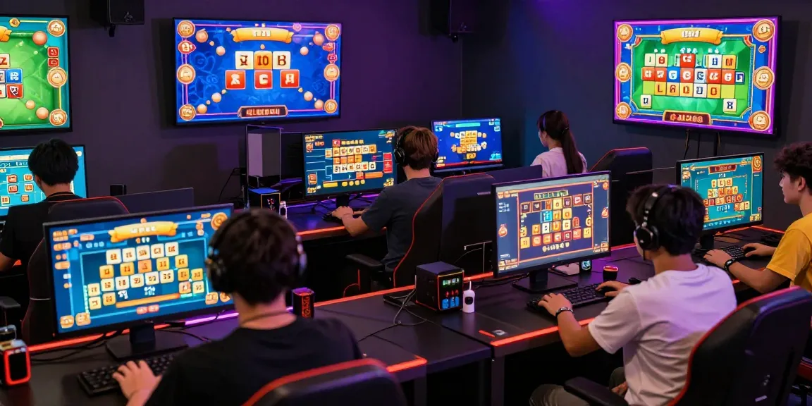 Engaged players enjoying game bài đổi thưởng in a vibrant online setting, showcasing excitement and modern gaming.
