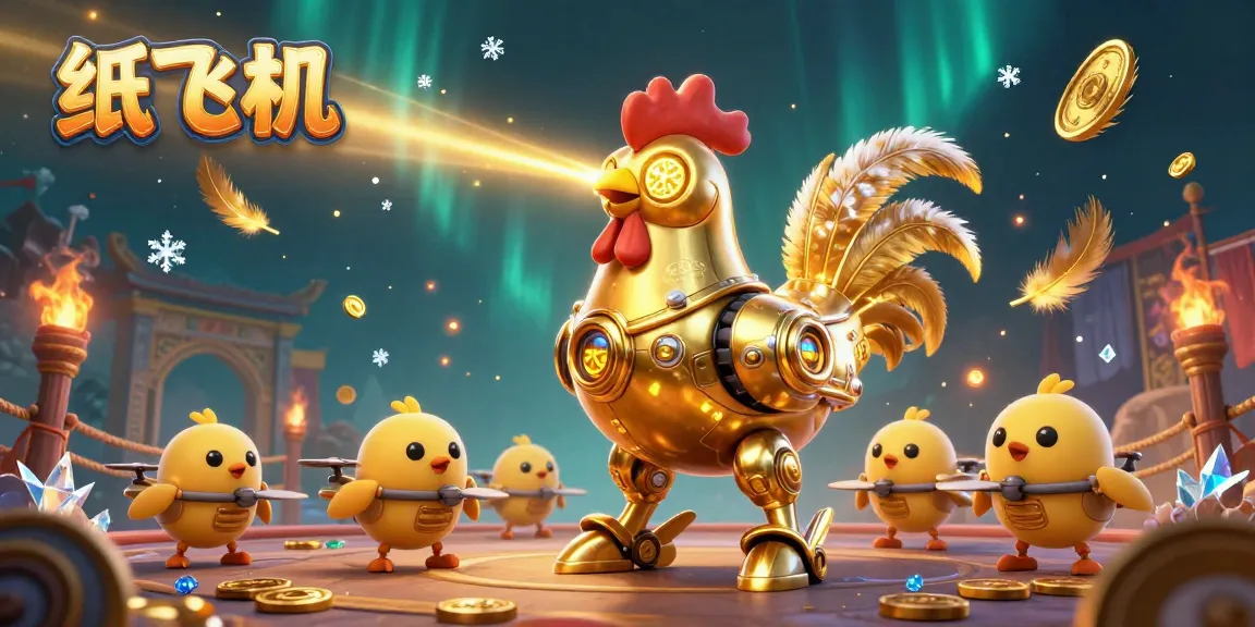 Engage with the thrilling 纸飞机 online gaming experience featuring a retro-futuristic rooster robot.