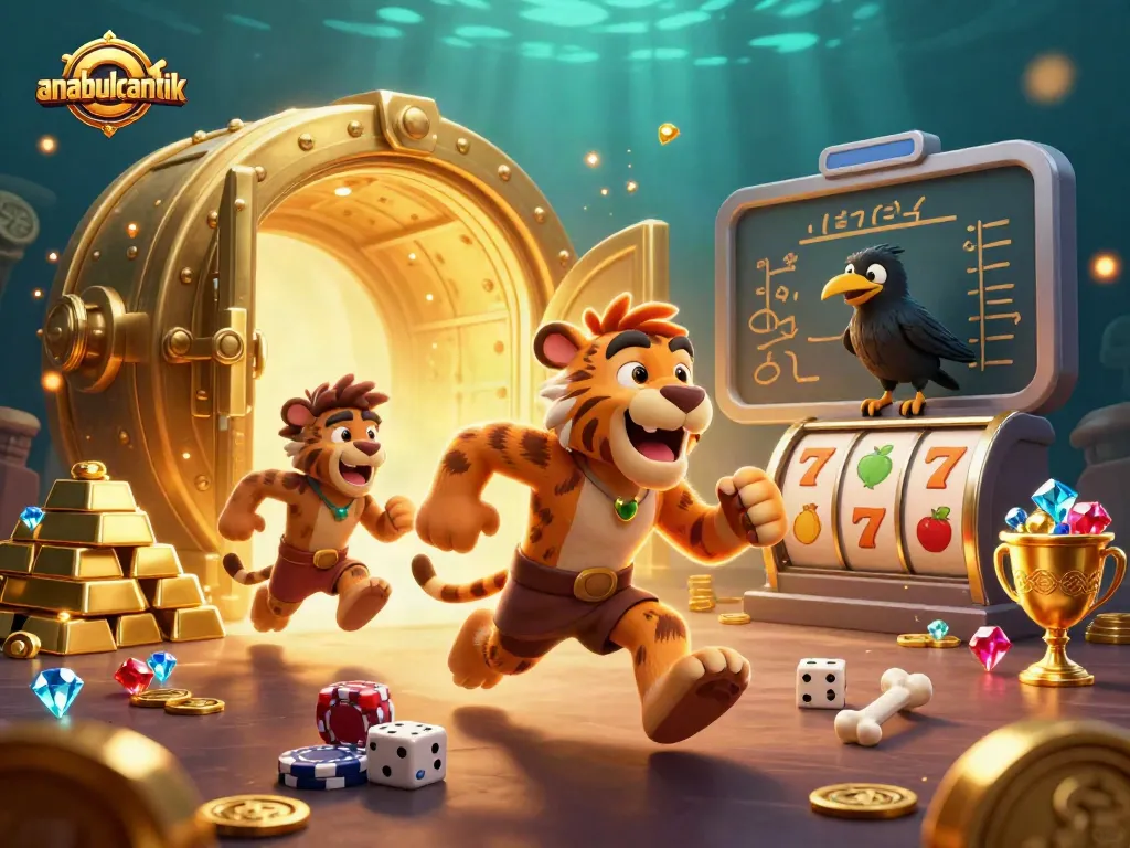 Permainan judi slot anabulcantik dengan kucing lucu dan doge yang bersinar.