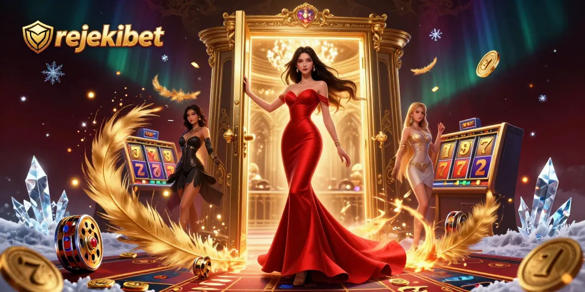 Experience thrilling gameplay with rejekibet in a vibrant casino scene filled with excitement and riches.