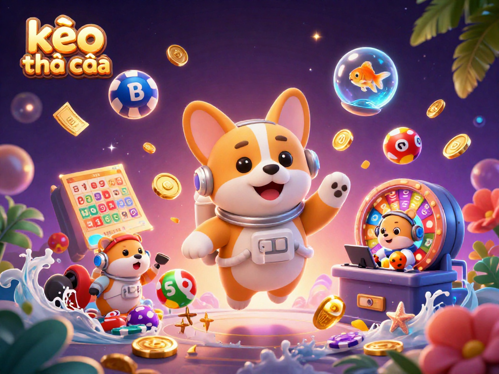 Join kèo nhà cái as the astronaut corgi navigates a thrilling space casino adventure.