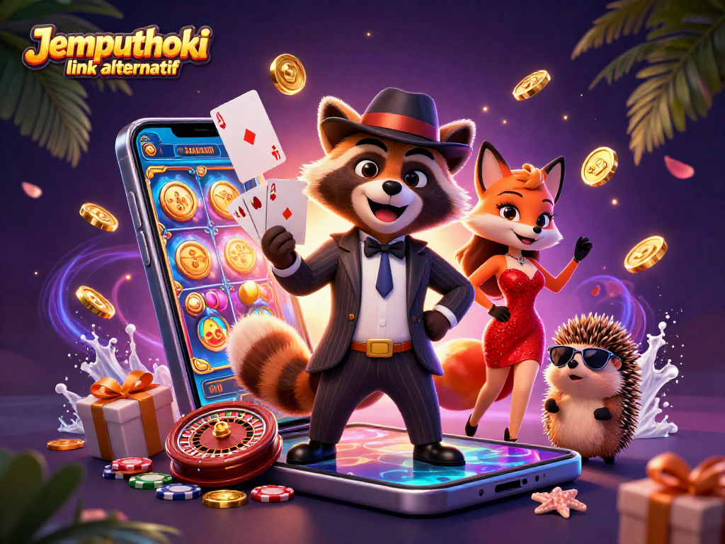 Experience thrilling gameplay with Jemputhoki link alternatif, featuring charismatic characters and vibrant slot games.
