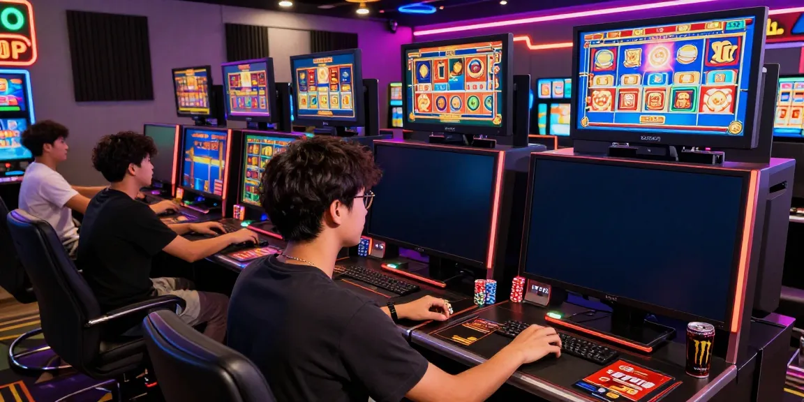 Exciting online gaming scene with vibrant slot thailand options and a player immersed in action.