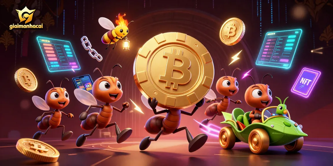 Engage in the thrilling world of giaimanhacai as ants execute a heist for a giant poker chip.