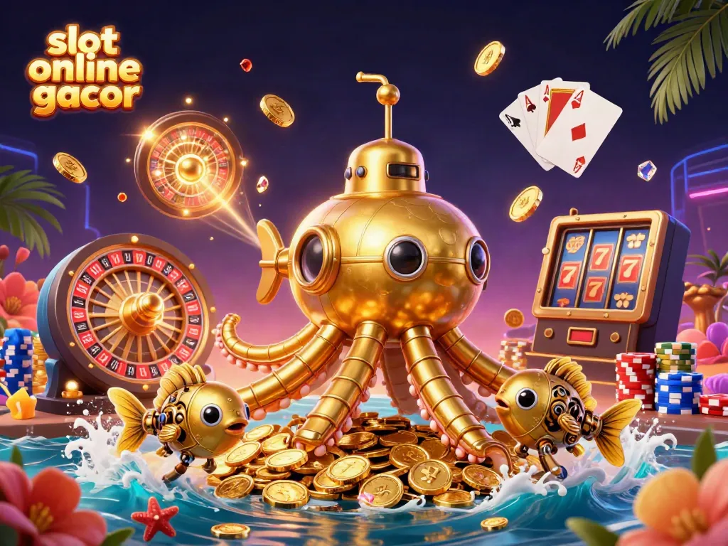 Menangkan slot online gacor dengan ilustrasi 3D menarik yang menunjukkan karakter angkatan laut dan elemen kasino.