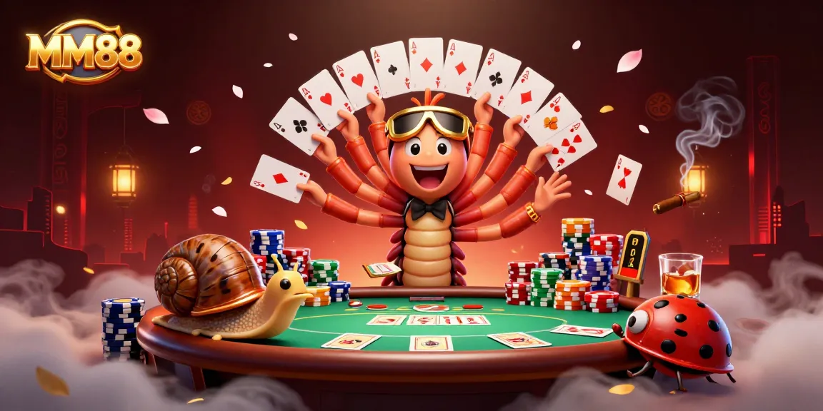 Engage in thrilling MM88 online casino action with vibrant characters and dynamic gameplay elements.