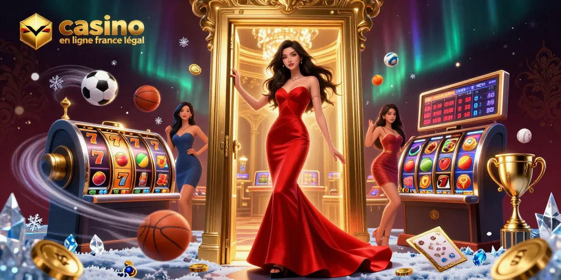 Experience ultimate excitement with casino en ligne france légal, featuring dynamic scenes of slot machines and sports elements.