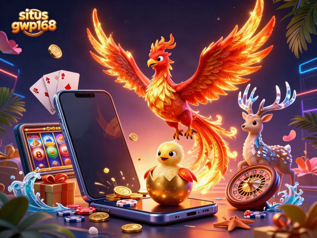 Permainan langsung situs gwp168 dengan phoenix dan stag di pusat kasino virtual.