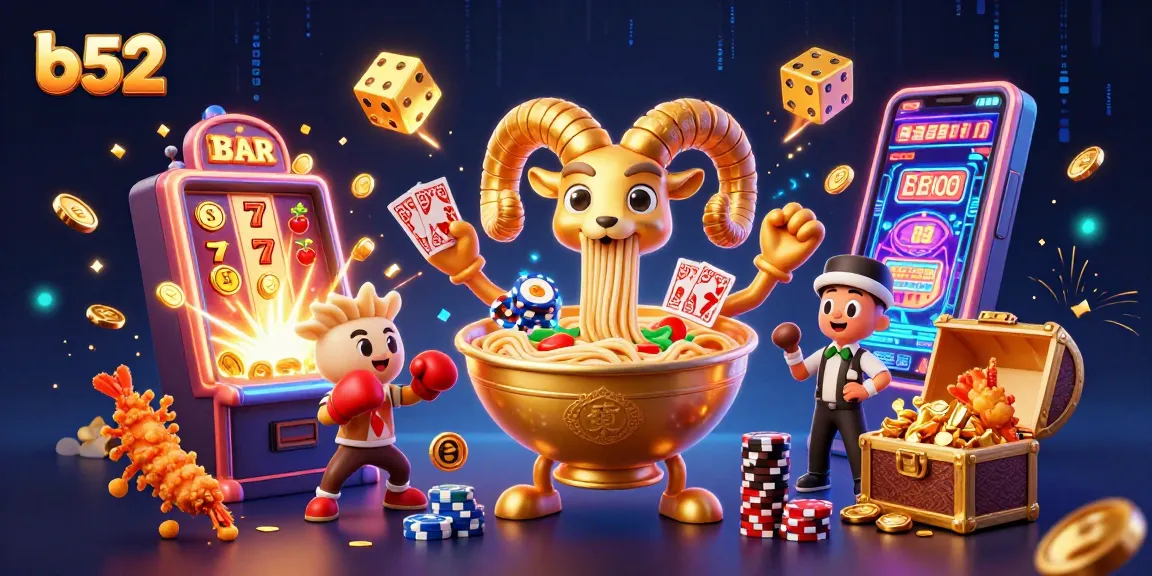 Experience winning thrills at B52 casino, with dynamic slots, vibrant characters, and jackpot celebrations.