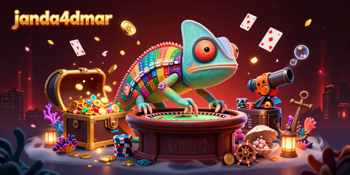 JANDA4D menawarkan pengalaman kasino digital yang menarik dengan chameleon dan elemen kasino lainnya.