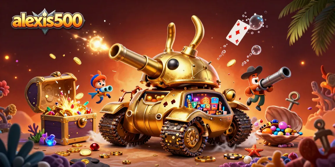 Join the excitement at alexis500 with a vibrant casino-themed 3D illustration filled with winning elements.