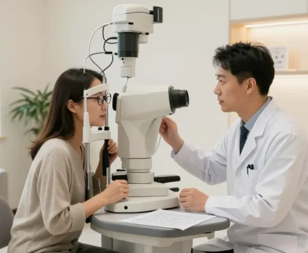 Patient consultation at SNU Eye Clinic for advanced eye care and surgery in snuseoul.