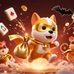 Experience the thrill of sabung ayam online with our dynamic illustration showcasing a superhero dog and hamster amidst a festive casino scene.