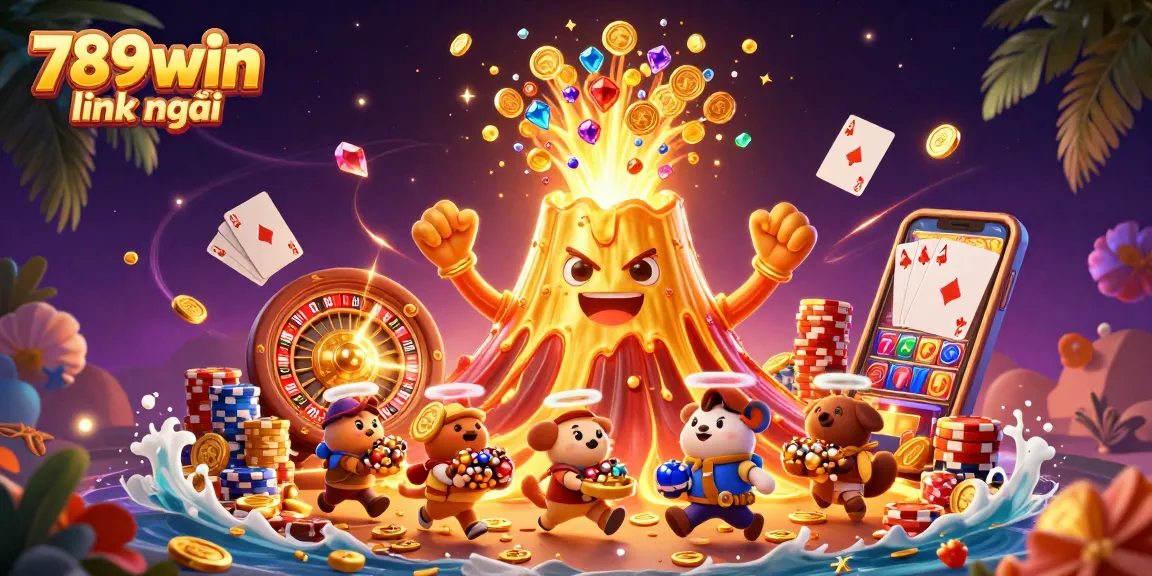 Experience the thrill of winning at 789win link mới with exciting slots and casino games in a vibrant 3D scene.