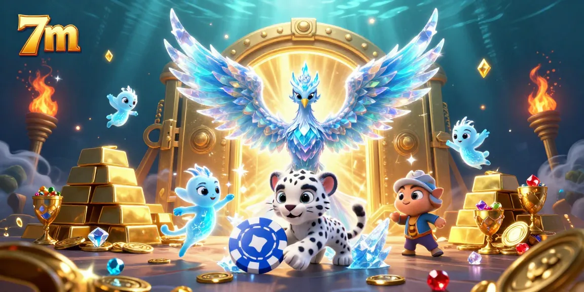 Experience thrilling excitement with 7m as animated characters interact with sparkling casino treasures.