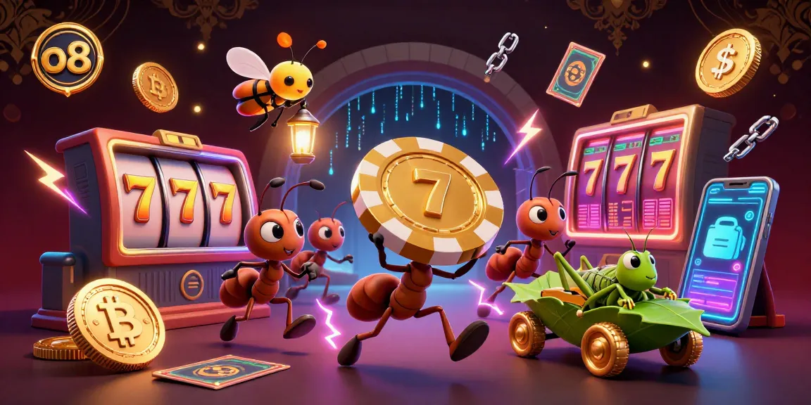 Experience the excitement of o8 as a team of cartoon ants embarks on a heist in a vibrant casino.