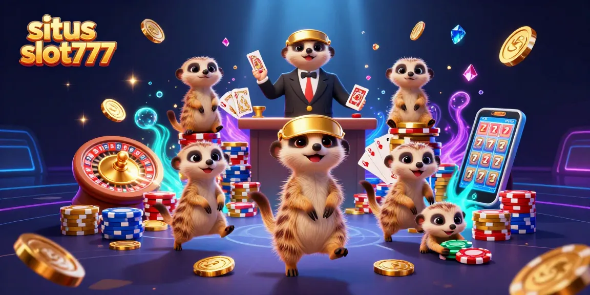 Spin the reels at situs slot777 with animated meerkats adding excitement to your gaming experience.