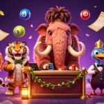 Experience the excitement of haywin with vibrant casino elements and cartoon characters in a dynamic scene.