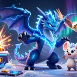 Experience thrilling wins at RR88 with 3D characters amid a vibrant casino game scene.