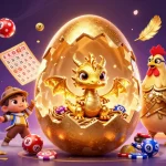SUNWIN engages players with a magical depiction of a golden dragon on poker chips, celebrating thrilling casino wins.