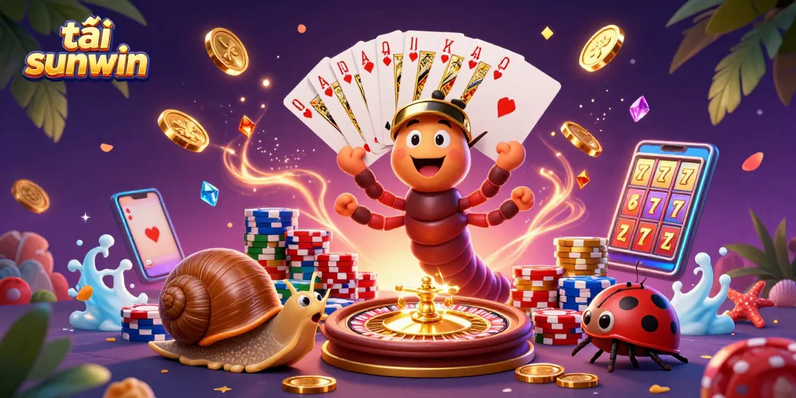 Experience the excitement of tải sunwin as the dealer showcases cards amidst festive casino elements.